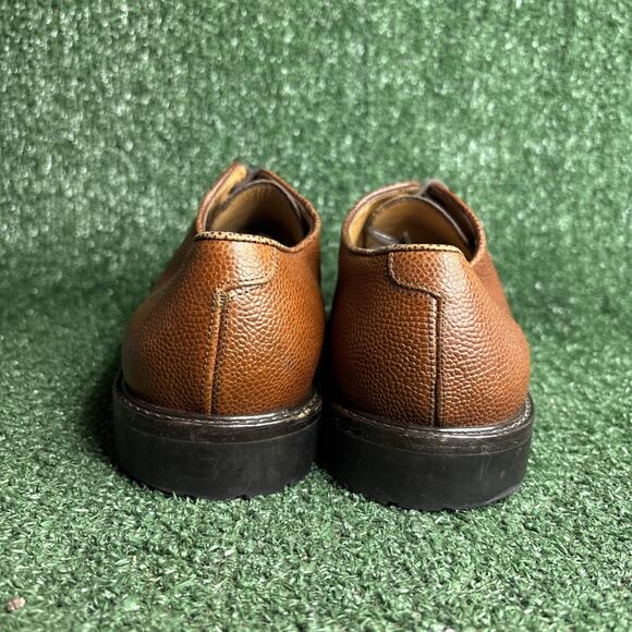 Ferragamo Mens Size 8 EE Leather Lug Sole Oxfords Shoes Brown - Insole Swap